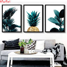 Nordic style 5D DIY Diamond painting"Nordic Tropical Palm Leaves, Pineapple"Full Diamond embroidery mosaic cross stitch Decor 2024 - buy cheap