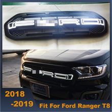 Rejilla delantera con letras LED para Ford Ranger T8, accesorio de ABS, alta calidad, parachoques delantero, 2018, 2019 2024 - compra barato