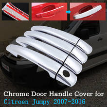 Chrome Car Door Handle Cover for Citroen Jumpy Dispatch 2007~2016 Trim Set Exterior Accessories 2008 2009 2010 2013 2014 2015 2024 - buy cheap