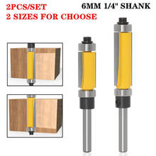 2pcs 6mm/6.35mm Shank Template Flush Trim Wood Router Bits With Top And Bottom Ball Bearings Woodworking Tool 2024 - buy cheap