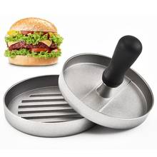 stainless steel Hamburger Press Round Shape Hamburger Meat Beef Grill Burger Press Patty Maker Mold Kitchen Meat Tools 2024 - buy cheap