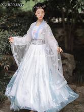 Китайская народная танцевальная одежда, ретро Танг, принцесса, косплей, одежда для сцены, Азиатский традиционный Женский костюм ханьфу, сказочное платье, 2020 2024 - купить недорого