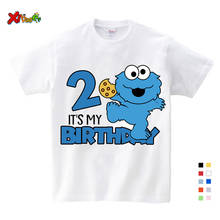 Children Boys Girls Birthday T Shirt Number Short Sleeve Clothing Cartoon Party Kids T-Shirt Black Boys Casual Kids Baby T shirt 2024 - buy cheap