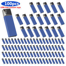 100pcs/lot USB 2.0 4GB 8GB 16GB flash disk Pen drive 32GB 64GB memory stick 128GB Flash metal waterproof USB Stick pen drive 2024 - buy cheap