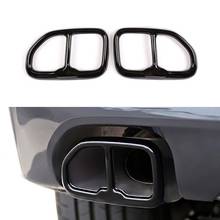 Yubao 2pcs 304 Stainless Steel  Car-styling Exhaust Tail Pipe Cover Trim Accessories Decoration For BMW X3 G01 2018 2019 2024 - buy cheap