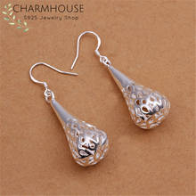 Charmhouse Silver Earrings For Women S925 Sterling Silver Jewelry Hollow Waterdrop Earing Brincos Femme Pendientes Wedding Gifts 2024 - buy cheap