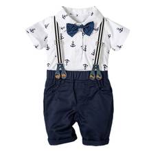 2020 Summer Baby Boys Clothes Set 100% Cotton T-Shirts+Pants 2Pcs Wedding Birthday Baptism Clothing Suit Kids Child Outfits 2024 - buy cheap