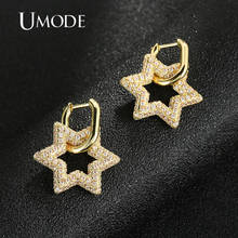 UMODE-pendientes de estrella de cinco puntas para mujer, aretes de circonia cúbica, Micro pavé, joyería de cobre Eternity, UE0681 2024 - compra barato