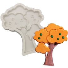 Cartoon Fruit Tree Molds Fondant Cakes Decorating Tools Silicone Molds Sugarcrafts Chocolate Baking Tool For Cakes Gumpaste Form 2024 - buy cheap