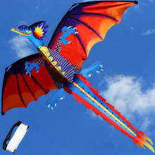 Воздушный змей для детей, 3D дракон, 100 м, одинарный воздушный змей с хвостом, уличная игрушка, семейный воздушный змей, спортивные игрушки 2024 - купить недорого