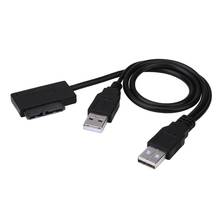 SATA to USB2.0 Converter Adapter Notebook 7+6Pin Slim line  Easy Drive Cable USB Hub Power Mode for CD/DVD driver (7/9.5/12.7mm) 2024 - buy cheap