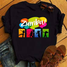 Футболка женская с забавным графическим принтом Love Zumba, Одежда для танцев, рубашка в стиле Харадзюку, хип-хоп 2024 - купить недорого