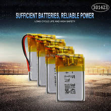 Bateria de polímero de lítio, 100 v 3.7 mah 100 301423, 5/10/20/031423 peças li-po li-ion recarregável bateria 2024 - compre barato