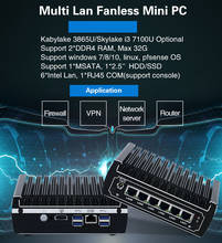 Mini ordenador Pfsense 6 x Intel 1000M LAN Core i3 7100U I5 7200U Celeron 3855U AES-NI Firewall WIFI ROUTER MINI ordenador DDR4 ram 2024 - compra barato