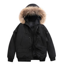 Baidafei jaqueta masculina de inverno 2020, casacos baixos para homens, mantém o calor, parka solta com capuz, alta qualidade, novo 90% 2024 - compre barato