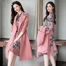 Spring Autumn Trench Coat Slim OL Ladies Trench Coat Women Dress Women Windbreakers Plus Size Two Pieces Women Sets Trench Coats 2024 - buy cheap