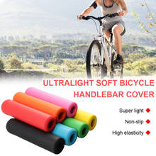 1 Pair Bicycle Silicone Sponge Handlebar Grips Cover Cycling MTB Ultra-light Antiskid Soft Plastic End Plugs Bike Handle Bar Gri 2024 - buy cheap