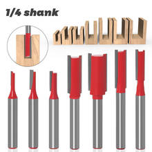 1/4 inch Shank Straight Bit Tungsten Carbide Single Double Flute Router Bit Wood Milling Cutter for Woodwork Tool 2024 - buy cheap