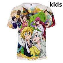 3 To 14 years Kids t shirt The Seven Deadly Sins 3d Printed T-shirt Boys Girls Nanatsu No Taizai Tshirt Tee Shirt child clothes 2024 - buy cheap