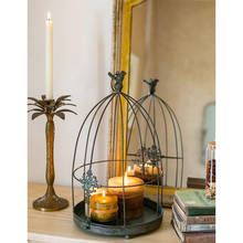 European retro Metal Bird Cage candle holder Table Garden Wedding Photography Props home decoration Candlestick 2024 - buy cheap