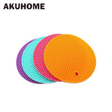 Thicker Honeycomb foodgrade silicone meal coaster non-slip insulation pad heat-proof placemat table mat high temperature AKUHOME 2024 - buy cheap