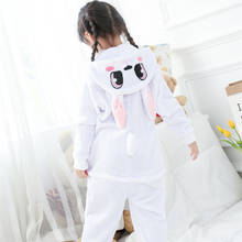 Kigurumi coelho crianças pijamas para crianças animal dos desenhos animados cobertor bebê traje de inverno menino menina onesie pijamas 2024 - compre barato
