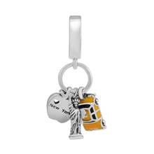 Pingente de prata refinada 925 original ckk i love, pulseiras pandora para fazer joias 2024 - compre barato