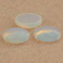 Sale 5A 3x4~13x18mm Translucent Opal White Color Oval Cabochon Flat Bottom Glass Stone Loose Synthetic Glass Gems For Jewelry 2024 - buy cheap