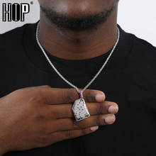 Hip Hop Bling CZ Ice Cream Iced Out Cubic Zircon Necklaces & Pendants For Men Jewelry Charm Tennis Chain 2024 - buy cheap