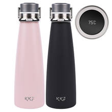 New KKF Smart Water Bottle Thermos OLED Temperature Display Vacuum Bottle 24h Vacuum Flask 475ML Travel Mug Stainless Steel Cup 2024 - buy cheap