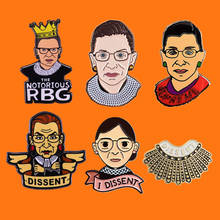 Official Ruth Bader Ginsburg Notorious RBG Dissent  Enamel Pins Funny Metal Cartoon Brooch Collect Backpack Lapel Badges Gifts 2024 - buy cheap