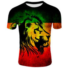 Cool Animal Men's Short Sleeve 3D T Shirt Casual O-neck Clothing Lion 3d Printed T-shirts Hip Hop Plus Size 4XL 2024 - buy cheap