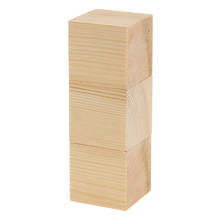 Bloques de cubos de madera Natural, cubos de madera sin terminar para pasatiempos, modelismo, artesanía 2024 - compra barato
