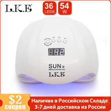 LKE-secador de uñas para Gel UV, lámpara LED UV de 54W con temporizador para uñas 30s/60s, 36 LED, doble manicura, lámpara artística 2024 - compra barato
