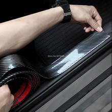 Car Stickers 5D Carbon Fiber Rubber Styling Door Sill Protector Stickers Universal Car Whole Body Protective Vinyl Accessories 2024 - buy cheap