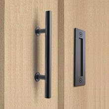 304 Stainless Steel Sliding Barn Door Pull Handle Wood Door Handle  Black Door Handles For Interior Doors Handle 2024 - buy cheap