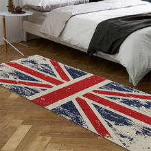 Tapete de cabeceira com bandeira britânica, tapete antiderrapante, lavável, macio, para entrada de quarto e cozinha, para adolescentes 2024 - compre barato