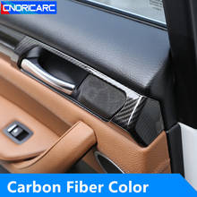 Carbon Fiber Color Car Inner Door Handle Frame Decoration Cover 4pcs For BMW X3 F25 2011-2017 Doorknob Trim Interior Accessories 2024 - buy cheap