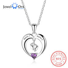 925 Sterling Silver Personalized Engrave Name Heart Necklace Customized Birthstone Baby Feet Necklace Pendant Silver 925 Jewelry 2024 - buy cheap