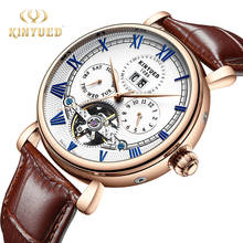 KINYUED Mechanical Watch Men Automatic Tourbillon Watches Mens Sport Clock Man Leather Casual Business Wristwatch Relojes Hombre 2024 - buy cheap