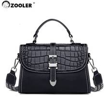ZOOLER-Bolso de mano de piel auténtica para mujer, Bolsa de hombro de diseñador, de marca de lujo, color negro 2024 - compra barato