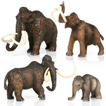 Figuras de acción de modelos de simulación, animales salvajes, Mamut, conjunto familiar, figurita, elefante, juguetes educativos para niños, regalo 2024 - compra barato