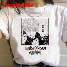 2021 New Japanese Anime Jujutsu Kaisen T Shirt Men Kawaii Summer Tops Yuji Itadori Graphic Tees Cool Cartoon Unisex T-shirt Male 2024 - купить недорого