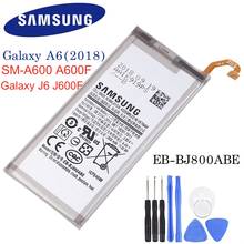 Оригинальный аккумулятор Samsung EB-BJ800ABE 3000 мА · ч для Samsung Galaxy A6 (2018) SM-A600 A600F Galaxy J6 J600F мобильный телефон + Инструменты 2024 - купить недорого