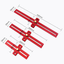 Regla de trazado tipo T para carpintería, calibrador de marcado de línea de aleación de aluminio, herramientas de medición DIY, 170-370mm 2024 - compra barato