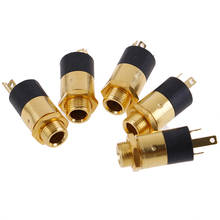 5PCS 3.5MM Cylindrical Socket PJ-392 Stereo Female Socket Jack With Screw 3.5 Audio Video Headphone Connector PJ392 GOLD PLATED 2024 - buy cheap