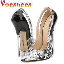 Voesnees 2021 New Arrivel 16cm Heels Women Sexy Pumps  Super High Heels Point Toe Women Shoes Popular Metal Stiletto Party Shoes 2024 - buy cheap