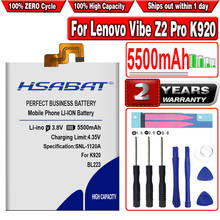 HSABAT BL223 5500mAh Battery for Lenovo Vibe Z2 Pro K920 K80 K80M K7 2024 - buy cheap