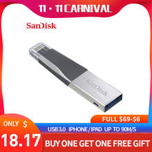 USB-OTG-флешка Sandisk iXPAND, флеш-накопитель с разъемом Lightning для iPhone, iPad, iPod, USB 3.0, 32/64/128 ГБ 2024 - купить недорого