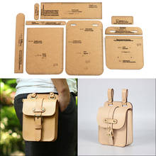 1Set DIY Kraft Paper Template New Fashion Waist Bag Storage Bag Leather Craft Pattern DIY Stencil Sewing Pattern 13cm*20cm 2024 - buy cheap